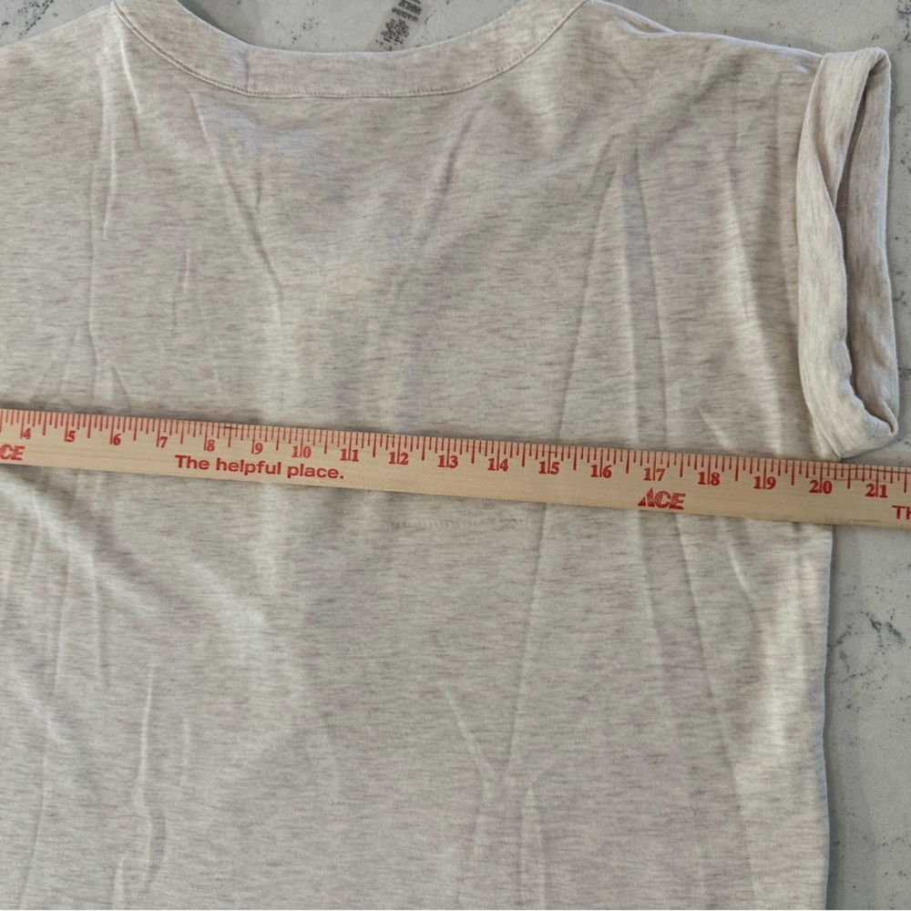 Lou & Grey Signaturesoft Split Neck Pocket Dress Women’s Sz M in Lt Oak Heather - Picture 9 of 12